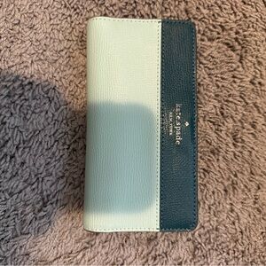 Kate Spade Teal and White Wallet